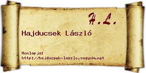 Hajducsek László névjegykártya
