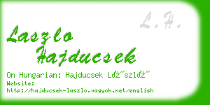 laszlo hajducsek business card